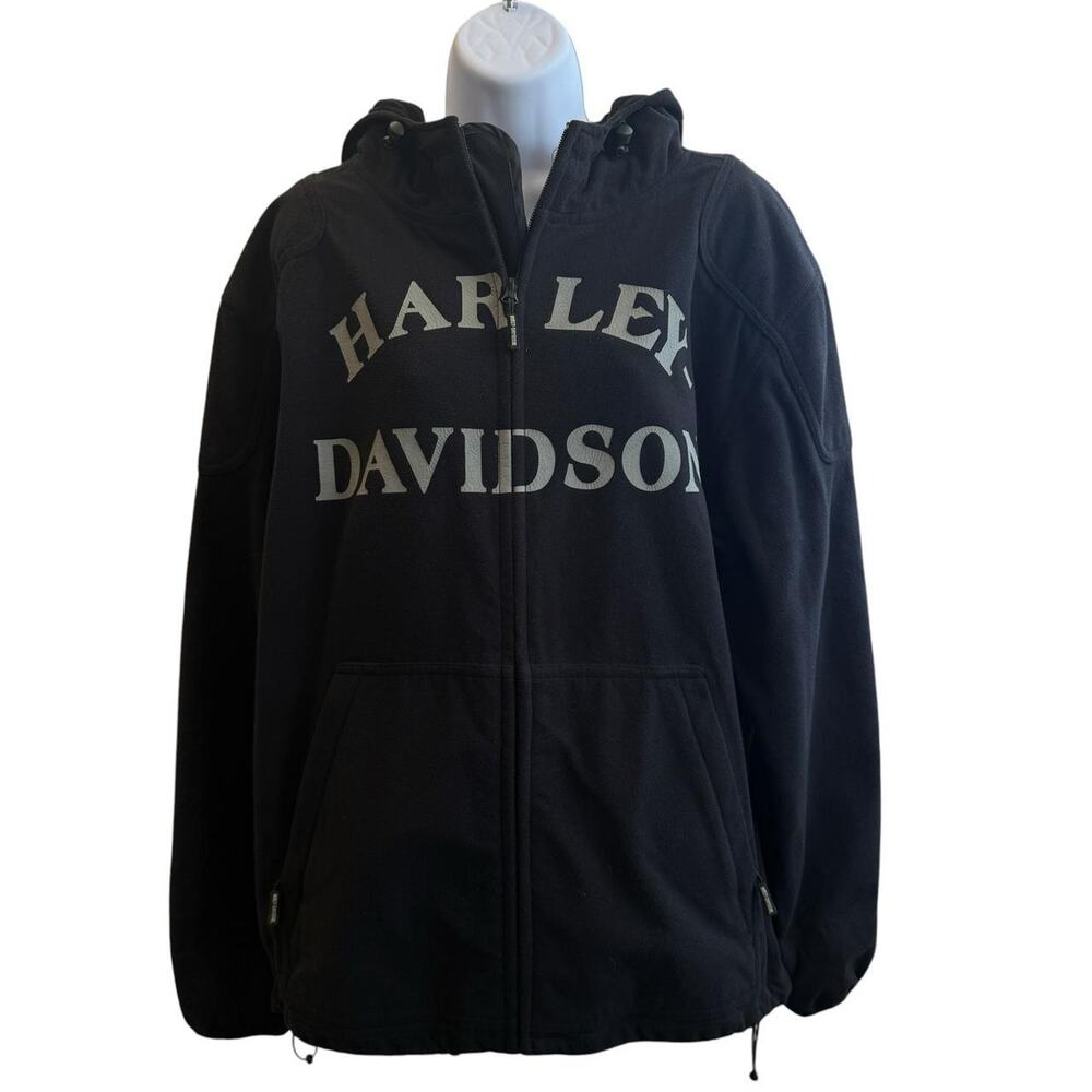 Harley Davidson Black Zip Up Jacket Medium
